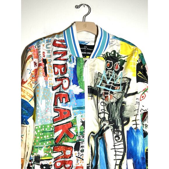 Members Only x Basquiat EUC Multicolor Full Zip Lightweight Jacket M - Picture 2 of 11